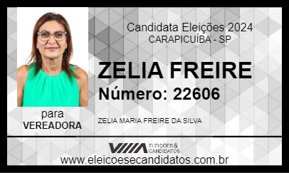 Candidato ZELIA FREIRE 2024 - CARAPICUÍBA - Eleições