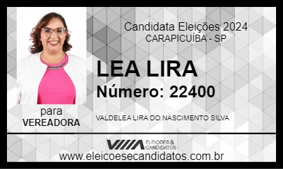 Candidato LEA LIRA 2024 - CARAPICUÍBA - Eleições