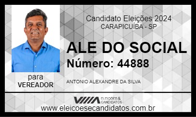 Candidato ALE DO SOCIAL 2024 - CARAPICUÍBA - Eleições