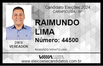 Candidato RAIMUNDO LIMA 2024 - CARAPICUÍBA - Eleições