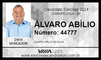 Candidato ÁLVARO ABÍLIO 2024 - CARAPICUÍBA - Eleições