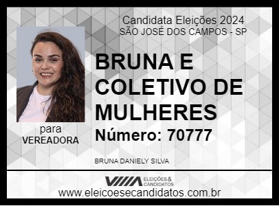 Candidato BRUNA E COLETIVO DE MULHERES 2024 - SÃO JOSÉ DOS CAMPOS - Eleições