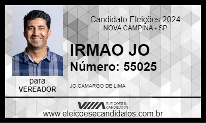 Candidato IRMAO JO 2024 - NOVA CAMPINA - Eleições