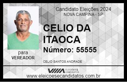 Candidato CELIO DA ITAOCA 2024 - NOVA CAMPINA - Eleições