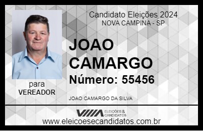 Candidato JOAO CAMARGO 2024 - NOVA CAMPINA - Eleições