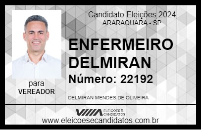 Candidato ENFERMEIRO DELMIRAN 2024 - ARARAQUARA - Eleições