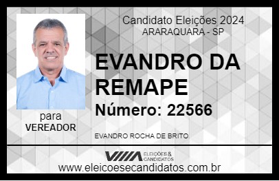 Candidato EVANDRO DA REMAPE 2024 - ARARAQUARA - Eleições