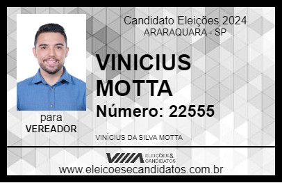 Candidato VINICIUS MOTTA 2024 - ARARAQUARA - Eleições