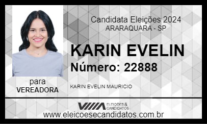 Candidato KARIN EVELIN 2024 - ARARAQUARA - Eleições