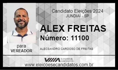 Candidato ALEX FREITAS 2024 - JUNDIAÍ - Eleições