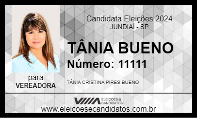 Candidato TÂNIA BUENO 2024 - JUNDIAÍ - Eleições