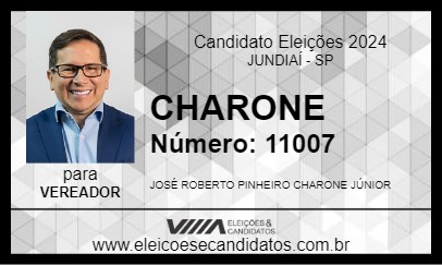 Candidato CHARONE 2024 - JUNDIAÍ - Eleições