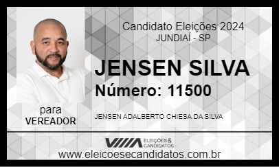 Candidato JENSEN SILVA 2024 - JUNDIAÍ - Eleições