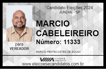 Candidato MARCIO CABELEIREIRO 2024 - JUNDIAÍ - Eleições