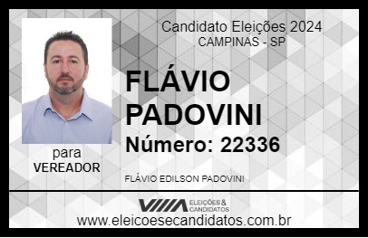 Candidato FLÁVIO PADOVINI 2024 - CAMPINAS - Eleições