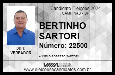 Candidato BERTINHO SARTORI 2024 - CAMPINAS - Eleições