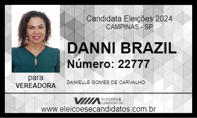 Candidato DANNI BRAZIL 2024 - CAMPINAS - Eleições