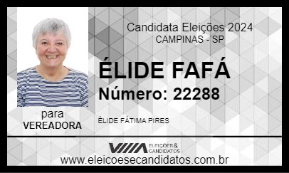 Candidato ÉLIDE FAFÁ 2024 - CAMPINAS - Eleições