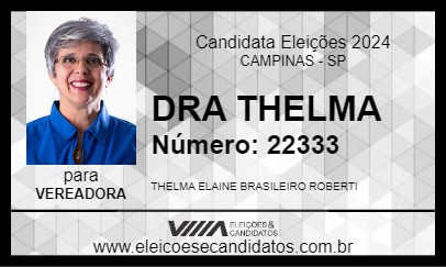 Candidato DRA THELMA 2024 - CAMPINAS - Eleições