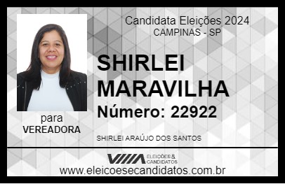 Candidato SHIRLEI MARAVILHA 2024 - CAMPINAS - Eleições