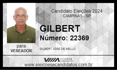 Candidato GILBERT 2024 - CAMPINAS - Eleições