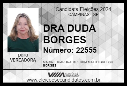 Candidato DRA DUDA BORGES 2024 - CAMPINAS - Eleições