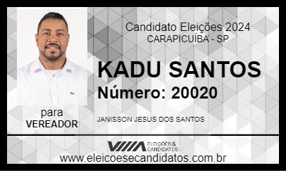 Candidato KADU SANTOS 2024 - CARAPICUÍBA - Eleições