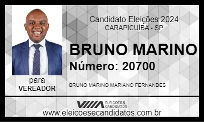 Candidato BRUNO MARINO 2024 - CARAPICUÍBA - Eleições