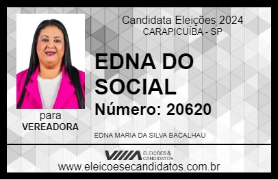 Candidato EDNA DO SOCIAL 2024 - CARAPICUÍBA - Eleições