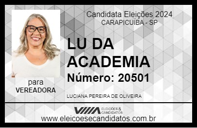 Candidato LU DA ACADEMIA 2024 - CARAPICUÍBA - Eleições