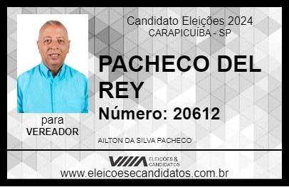 Candidato PACHECO DEL REY 2024 - CARAPICUÍBA - Eleições