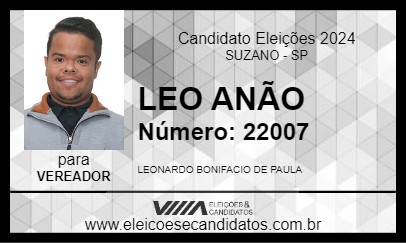 Candidato LEO ANÃO 2024 - SUZANO - Eleições