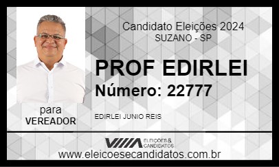 Candidato PROF EDIRLEI 2024 - SUZANO - Eleições