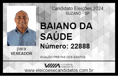 Candidato BAIANO DA SAÚDE 2024 - SUZANO - Eleições