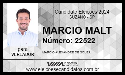 Candidato MARCIO MALT 2024 - SUZANO - Eleições