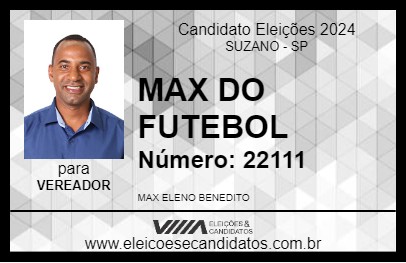 Candidato MAX DO FUTEBOL 2024 - SUZANO - Eleições