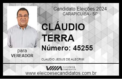 Candidato CLÁUDIO TERRA 2024 - CARAPICUÍBA - Eleições