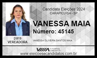 Candidato VANESSA MAIA 2024 - CARAPICUÍBA - Eleições