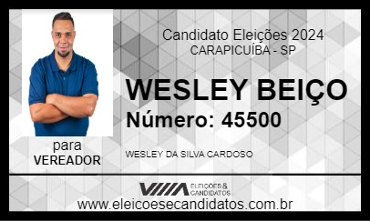 Candidato WESLEY BEIÇO 2024 - CARAPICUÍBA - Eleições