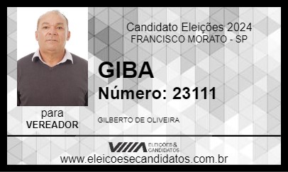 Candidato GIBA 2024 - FRANCISCO MORATO - Eleições