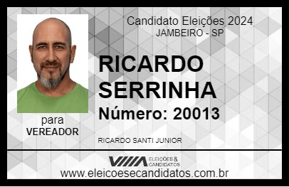 Candidato RICARDO DA SERRINHA 2024 - JAMBEIRO - Eleições