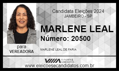 Candidato MARLENE LEAL 2024 - JAMBEIRO - Eleições