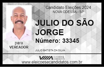 Candidato JULIO DO SÃO JORGE 2024 - NOVA ODESSA - Eleições