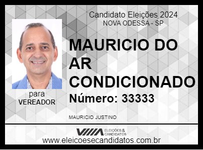 Candidato MAURICIO DO AR CONDICIONADO 2024 - NOVA ODESSA - Eleições