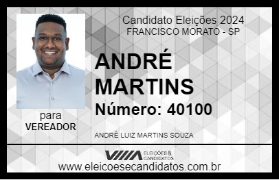 Candidato ANDRÉ MARTINS 2024 - FRANCISCO MORATO - Eleições