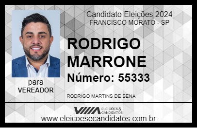 Candidato RODRIGO MARRONE 2024 - FRANCISCO MORATO - Eleições