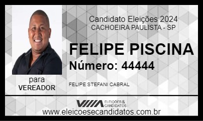 Candidato FELIPE PISCINA 2024 - CACHOEIRA PAULISTA - Eleições