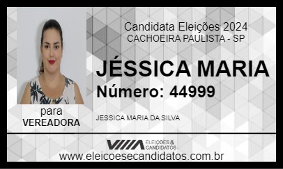 Candidato JÉSSICA MARIA 2024 - CACHOEIRA PAULISTA - Eleições