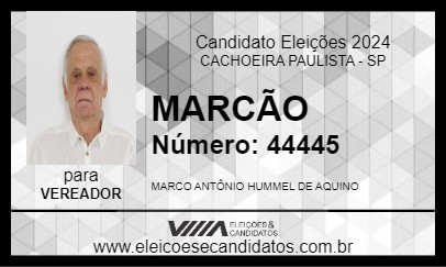 Candidato MARCÃO 2024 - CACHOEIRA PAULISTA - Eleições