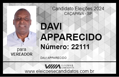 Candidato DAVI APPARECIDO 2024 - CAÇAPAVA - Eleições